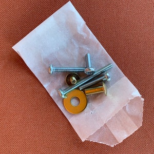 Drawer Pull Hardware Kit Extra Parts for Leather Drawer Pulls Brass