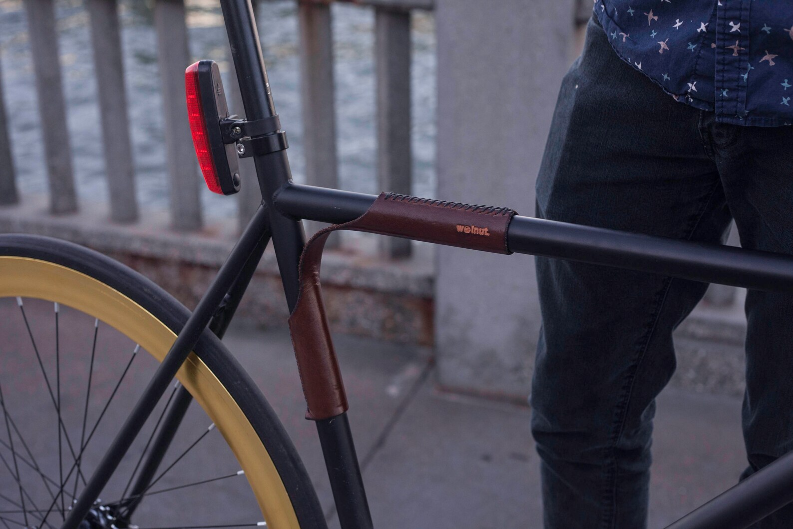 Leather Top Tube Protector and Bicycle Carrier The Etsy