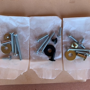 Drawer Pull Hardware Kits (Wood Screws, Chicago Screws), Brass Black Nickel