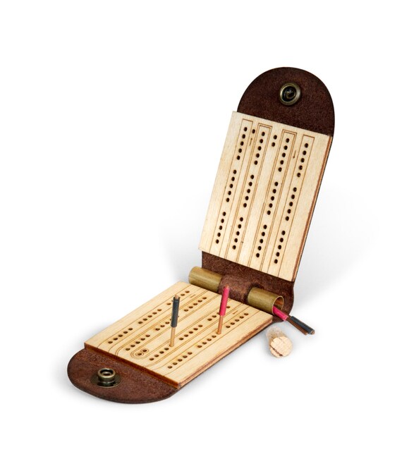Travel Cribbage Board Monograms Available Personalized Etsy