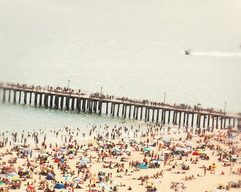Large Scale Aerial Beach Photography // Crowded Beach Photography Large // Aerial Beach Photography Art Print "The Summers we leave behind"