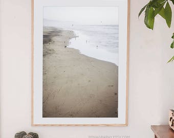 Extra Large Beach Art Print // Landscape Photography // San Francisco Art Photography for the West Coast Home - A Beach Sunset