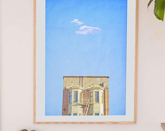 Large Scale San Franciso Art Print // San Francisco Photography // Office Decor Print // San Francisco Architecture Prints // "Lonely Skies"