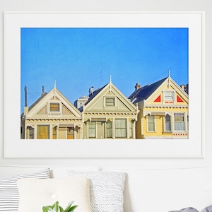 San Francisco Painted Ladies Print // Large Scale Print of Painted Ladies // San Francisco Living Room Art // Oversize Wall Art Architecture