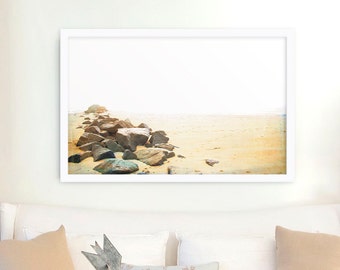 Oversize Wall Art // Beach Photography // Minimalist Print // Large Wall Art // Cape Cod Print // Cape Cod Beach Print  Bare Parts