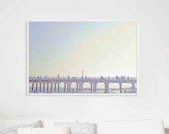 Original Beach Photography // Large Beach Photography // Coney Island Boardwalk Sunset // Beach Photography  - "Boardwalk Dreams"