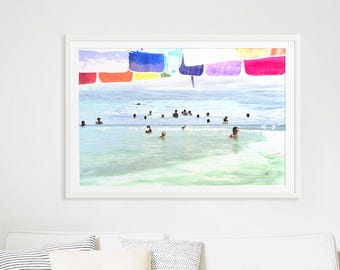 Abstract Art Photography // "Things we do for love" // Beach Photography // Rainbow Print // Beach People California // Beach Collage V