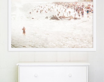 Minimalist Beach Print // Neutral Colors Beach Photography // Large Beach Prints // Large Beach Photography // Living Room// "Mermaid"