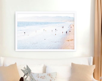 Large Beach Photography // Santa Monica Beach Print // California Print // Santa Monica Ocean Beach - Los Angeles Large Beach Print