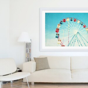 Oversize Art // Nostalgic Boardwalk Photography // Ferris Wheel Photography // Large Wall Art // Large Scale Prints / Jersey Shore Boardwalk
