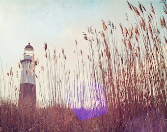 Lighthouse Print // Beach Grass Print /Lighthouse Sunset Print //Montauk Long Island // Lighthouse Photography // "Montauk Light"