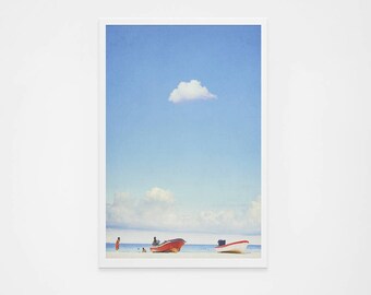 Oversize Art // Large Beach Photography // Tulum Mexico // Beach Cottage Decor / Minimalist Beach Photography / Large Scale Prints - "Tulum"