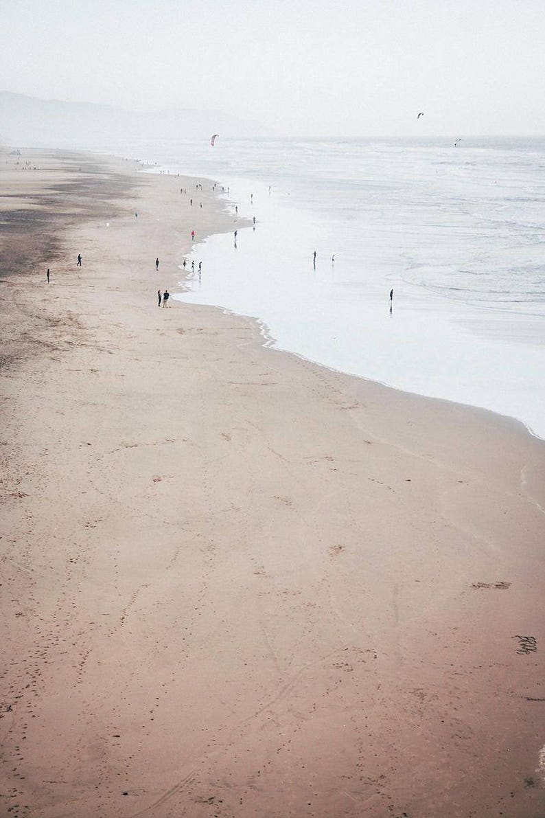 Ocean Beach San Francisco // Large Beach Photography // Ocean Photography // Living Room Art // Sand Natural Color // Ocean Beach SF image 2