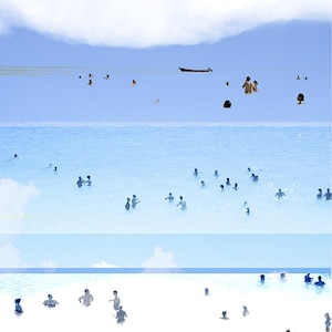 Abstract Art Photography // &quot;Revisited&quot; // Beach Photography // Rainbow Print // Beach People California // Beach Collage V