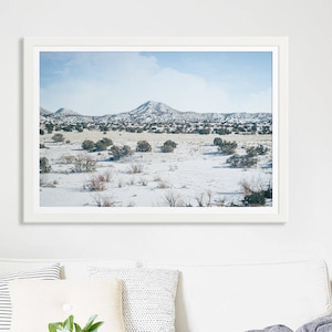 New Mexico Desert Landscape // Fine Art Print // Nature Photography // Large Living Room Art Modern - &quot;New Mexico Winter&quot;