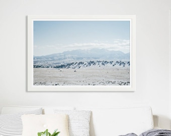 Large Desert Landscape Photography  // New Mexico Desert Print // Nature Photography // Large Living Room Art Modern - "New Mexico Desert"