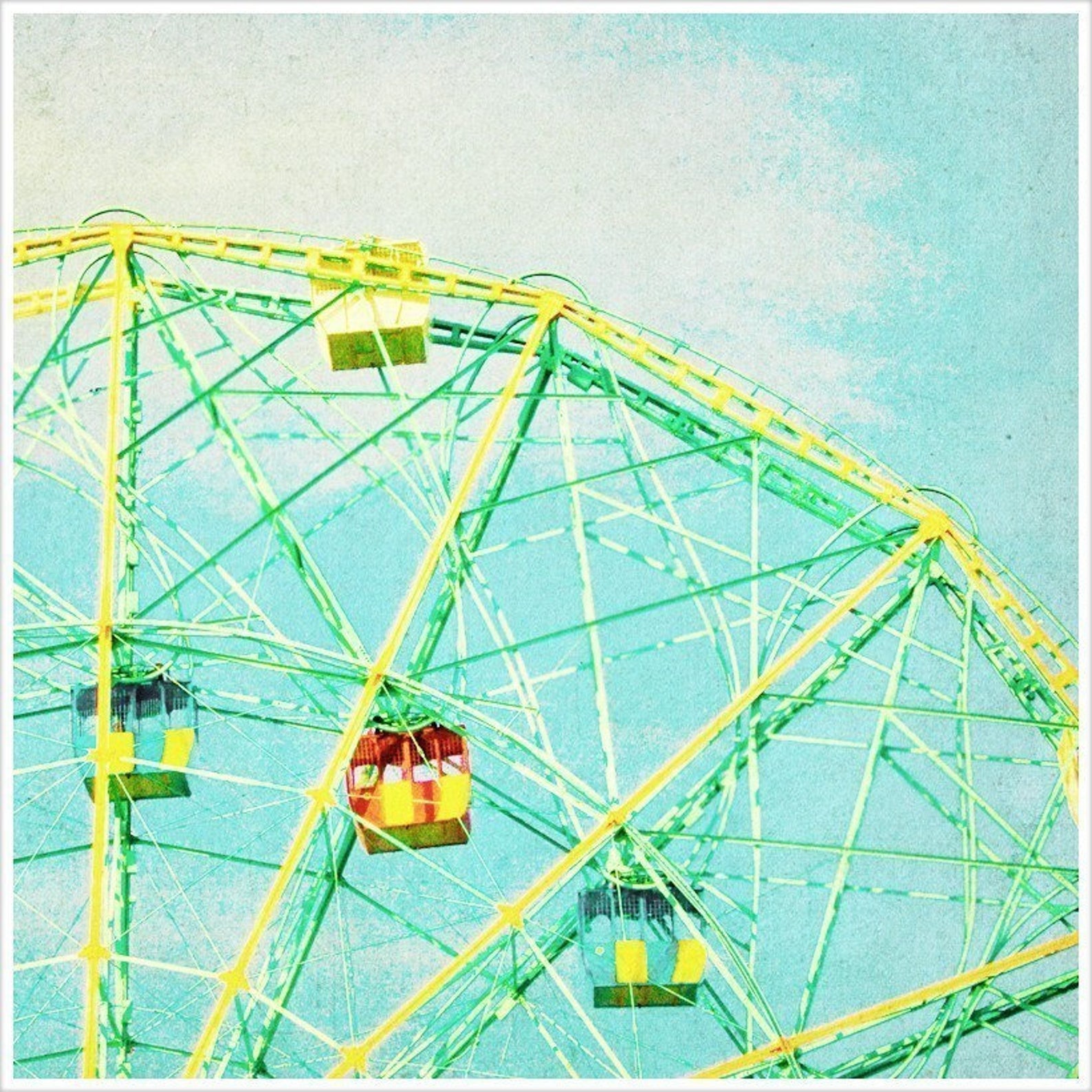 Nursery Art Set // Modern Brightly Colored Nursery Art // Colorful Kids Room Art // Boardwalk