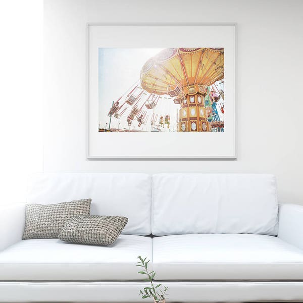 Large Fine Art Photography // Carnival Photography // Modern Urban Photography // Large Living Room Art for Modern Home "Ride the Sky II"