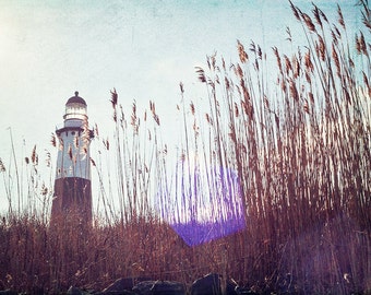 Oversized Art, Large Wall Art, Extra Large Beach Photography, Montauk Lighthouse, Beach Grass, Lighhouse Print, Montauk Print