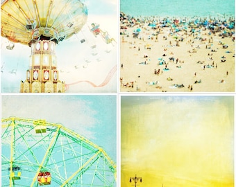 Coney Island Photography Set // Carnival Theme Photography Nursery Decor // Beach Photography & Carnival Rides - Coney Island Art Collection