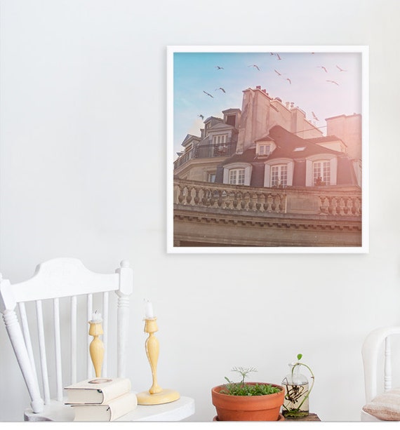 Nostalgic Paris Wall Art Paris Bedroom Decor Paris Architecture Print French Decor Print Modern Home Large Print Paris Rooftops
