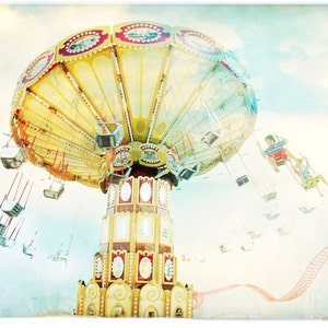 Ride The Sky Carnival Fine Art Print // Large Boardwalk Photography // Brooklyn NY // Kids Room Wall Art Print // Theme Park Print image 1