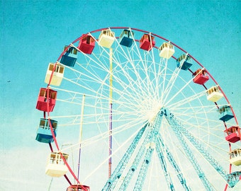 Seaside Heights Ferris Wheel // Boardwalk Carnival Photography // Jersey Shore Photography // Seaside Park Print // Ferris Wheel Photography