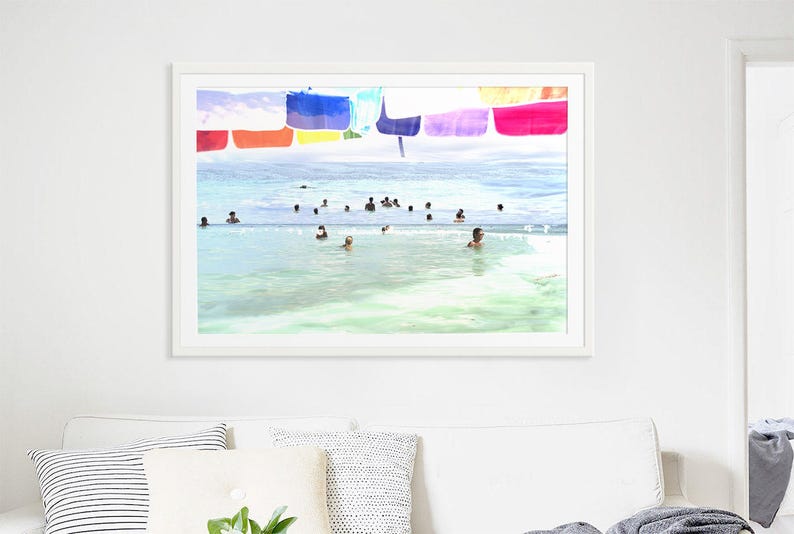 Abstract Art Photography // Things we do for love // Beach Photography // Rainbow Print // Beach People California // Beach Collage V image 1