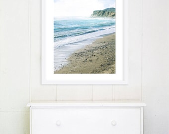 Montauk Long Island Beach Photography // Large Beach Print // Seaside // Turquoise Teal Aqua Blue Wall Art Print for Modern Home "Montauk"