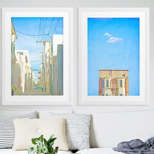 Large Scale Art Prints Set of Two // San Francisco California Street Photograph // Large Wall Art Print San Francisco // Large Art Prints
