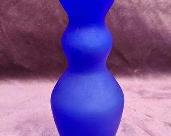 Cobalt blue glass mini vase