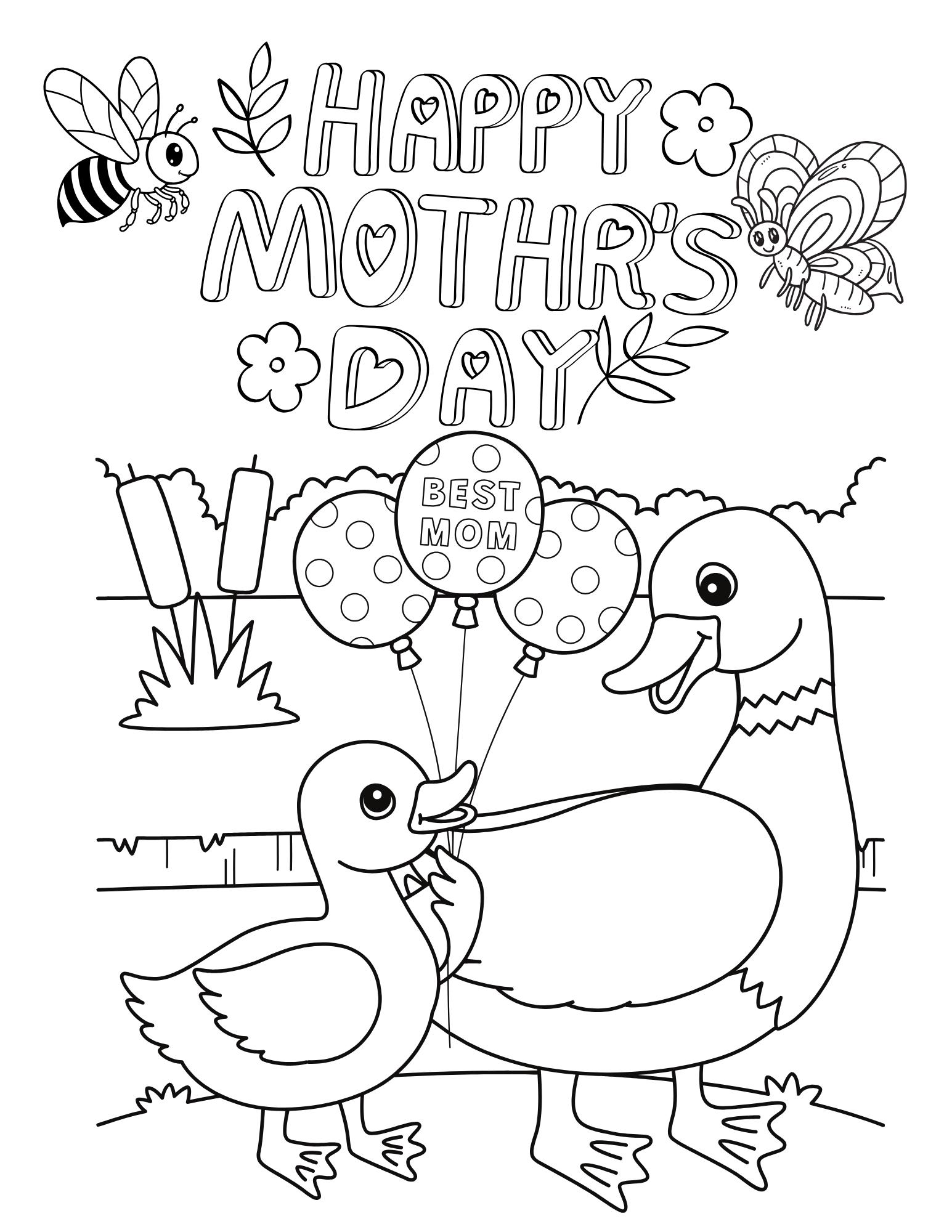 Super Cute Mother’s Day Coloring Sheets | 5-page Printable PDF | Kid