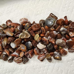 Lake Superior Agates: 1lb Tumbled & Polished Banded Gemstones