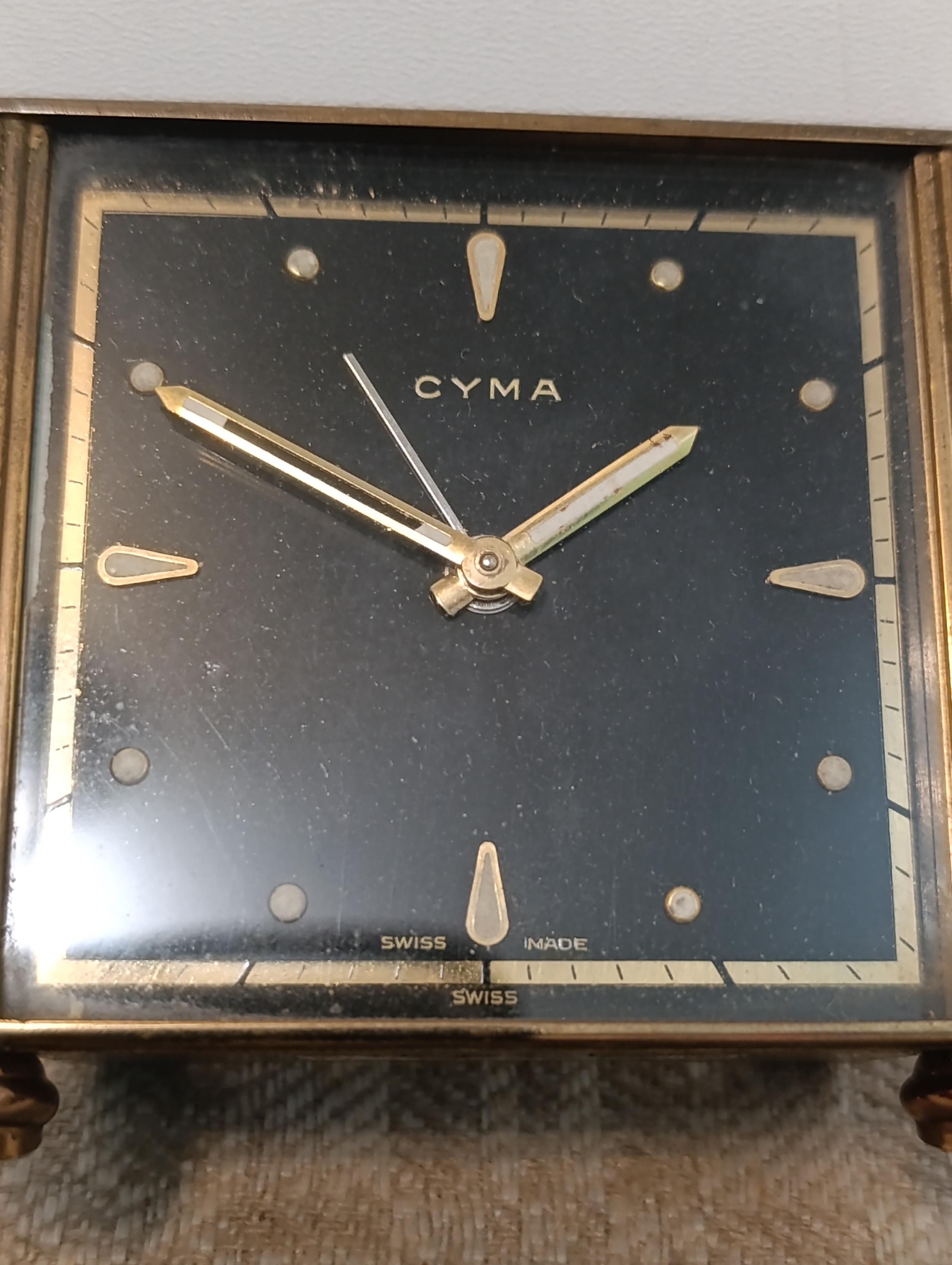 Montre Réveil Vintage CYMA Suisse, Laiton, Originale, Très Rare (1900-1940)