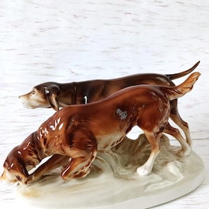 Royal Dux Hunting Dogs - Etsy