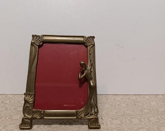 Vintage old,17×13cm(6,7×5,1 in) Frame for photo in the style Art Deco and Art Nouveau.A very Beautiful piece of furniture.Made in France 50s