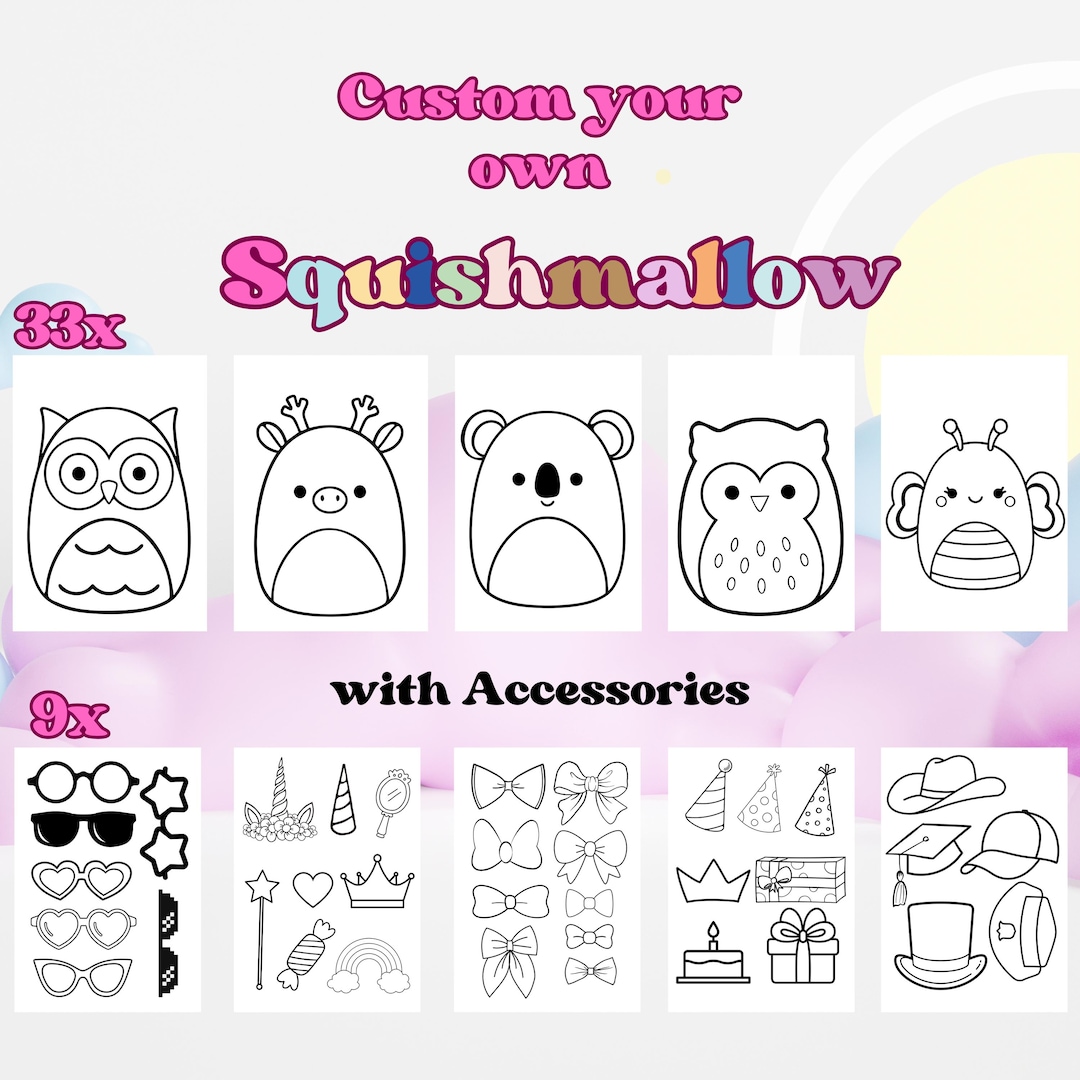 Squishmallow Coloring Page Personalizable Squishmallow to Print Out ...