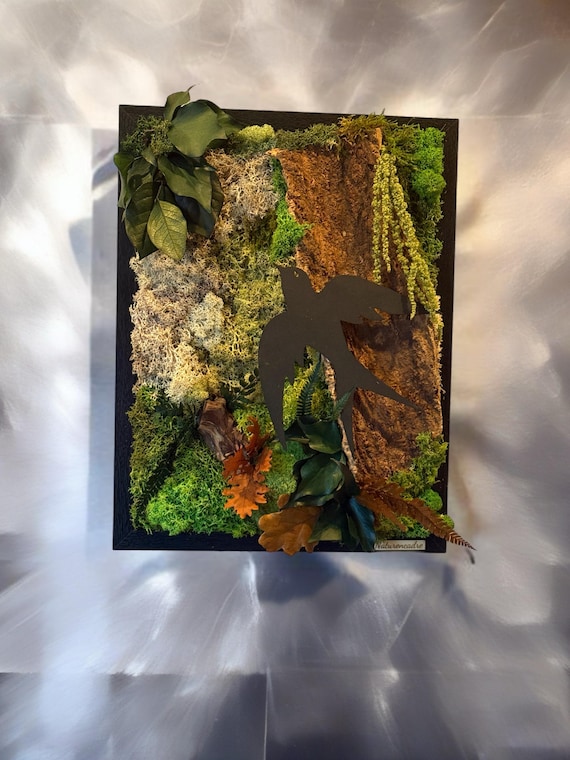 Tableau végétal stabilisé 100% naturel « apaisement et bien-être intérieur » - Artisanal- Décoration d'intérieur- Pièce unique