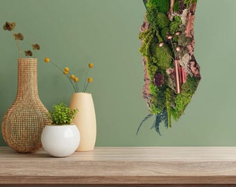 Tableau végétal stabilisé – Écorce naturelle artisanale – Déco murale zen – Nature chez soi