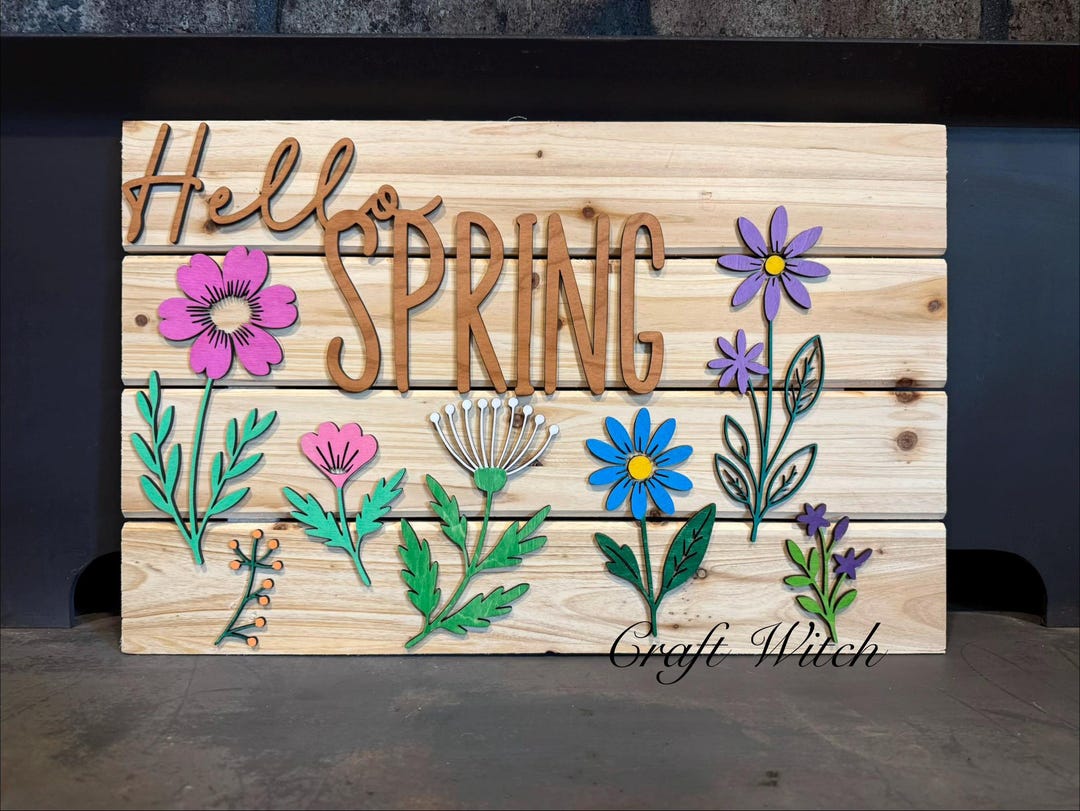 Feel Spring Sign Hello Spring Sign - Etsy