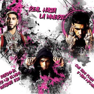 Anuel AA Design | Real Hasta La Muerte - Urban Pink Style 20oz Skinny Tumbler Wrap