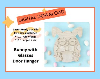 Laser Cut File Easter Bunny Door Hanger - Etsy
