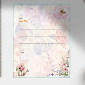 Personalisierte Brief Vorlagen zum Muttertag - 6 druckbare, herzliche Brief Designs - Zeig Deine Liebe mit individueller Notiz - Sofort Download