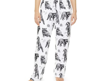 Spodnie piżamowe z akwarelowym wzorem szopa | Bielizna nocna damska