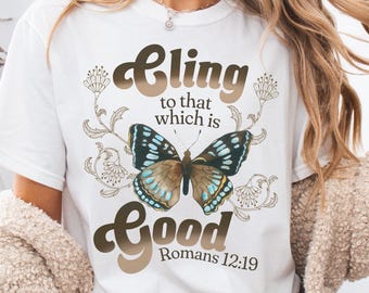 Boho Christian Butterfly t-shirt, Christian gifts for Her, Scripture Shirt, Comfort Colors Bible Verse Shirt, Butterfly Shirt, Baptism Gift