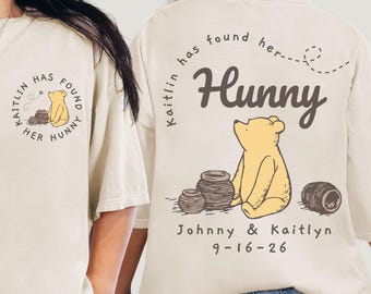 Winnie the Pooh Engaged Shirt, Comfort Colors tshirt for recently engaged, Bride to be Classic Pooh Engagement Announcement Gift for Her