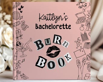 Girls Gone Mild Bachelorette Polaroid Guest Book , Personalized Spa Book, Bridal Shower Activity Book for Sleepover Bachelorette, Burn Book