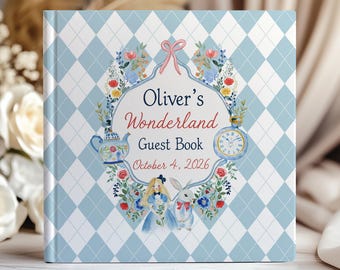Alice in Wonderland Baby Shower Guest Book, Polaroid Guest Book Alternative, Personalized Guest Book Ideas for Baby Shower