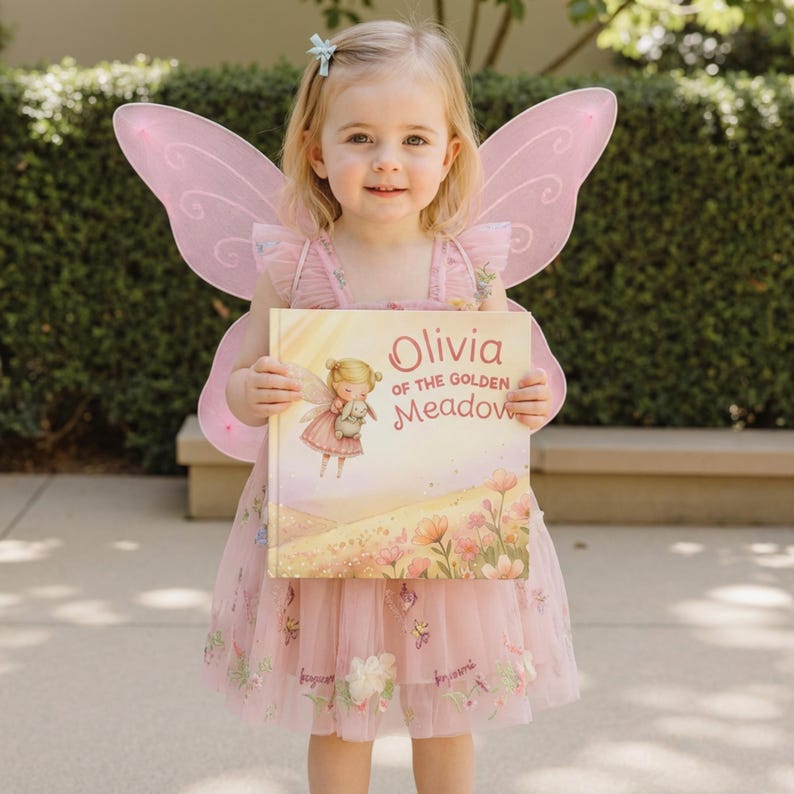 Personalized Children’s Book, Custom Name Book for Baby Girl Gift, Baby Shower Keepsake Gift for Baby Girl, Fairy First 2nd Birthday Gift bild 3