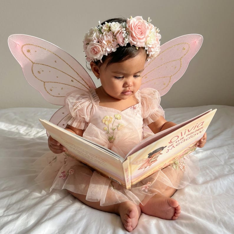 Personalized Children’s Book, Custom Name Book for Baby Girl Gift, Baby Shower Keepsake Gift for Baby Girl, Fairy First 2nd Birthday Gift bild 16